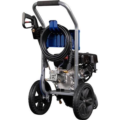 Westinghouse WPX2700 Gas Pressure Washer, 2700 PSI and 2.3 Max GPM, Onboard Soap Tank, Spray Gun and Wand, 4 Nozzle Set, CARB Compliant, for Cars/Fences/Driveways/Homes/Patios/Furniture Blue