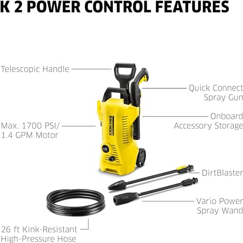 Karcher K2 Power Control 1700 PSI 1.45 GPM Electric Pressure Washer