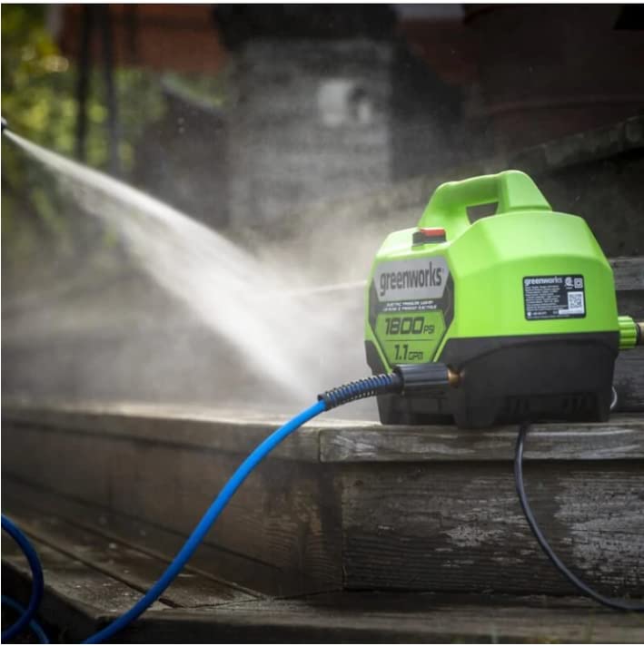 Greenworks 1800 PSI 1.1 GPM Cold Water Electric Pressure Washer, 5113002HDVT