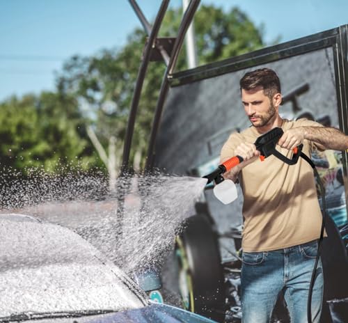 2500PSI Electric Pressure Washer, 1.8GPM 1650W High Power Washer Machine with 4 Quick Connect Spray Nozzles and Detergent Tank for Cleaning, Cars, Decks, Driveways, Patios