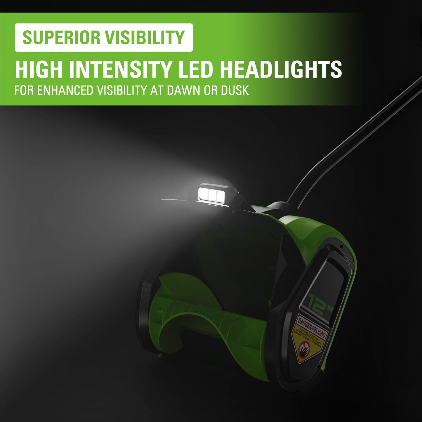 Greenworks 40V 12'' Brushless Snow Shovel(LED), Tool Only