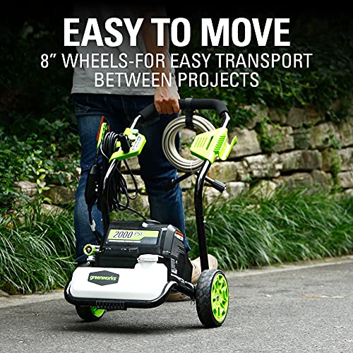 Greenworks 2000 PSI 1.2 GPM Electric Pressure Washer, GPW2000-1