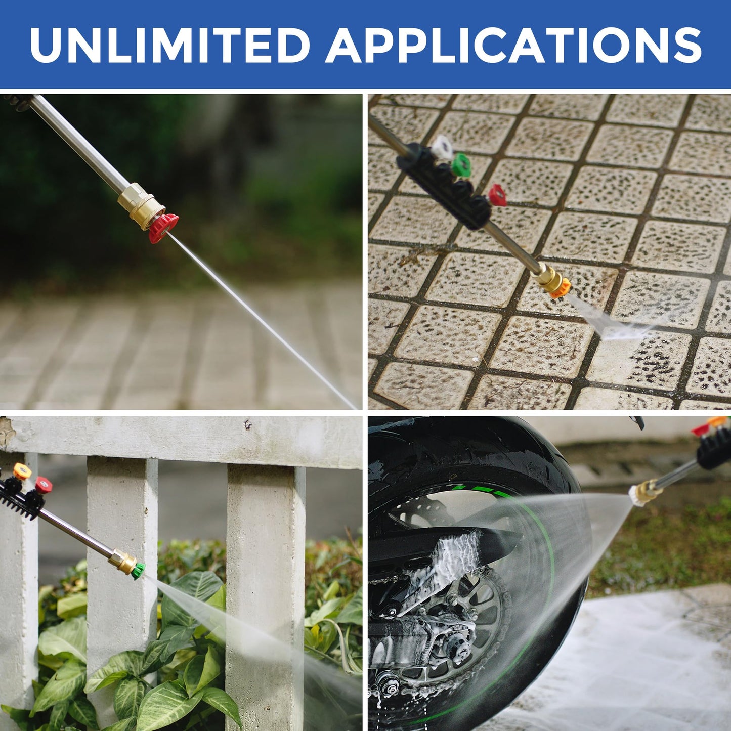 Giraffe Tools Grandfalls Pressure Washer G20, Wall Mount Pressure Washer with 180° Rotating Bracket, 65FT Retractable Reel, Power Washer for Home/Cars/Patios, 4 Nozzles, Foam Cannon, Light Silver