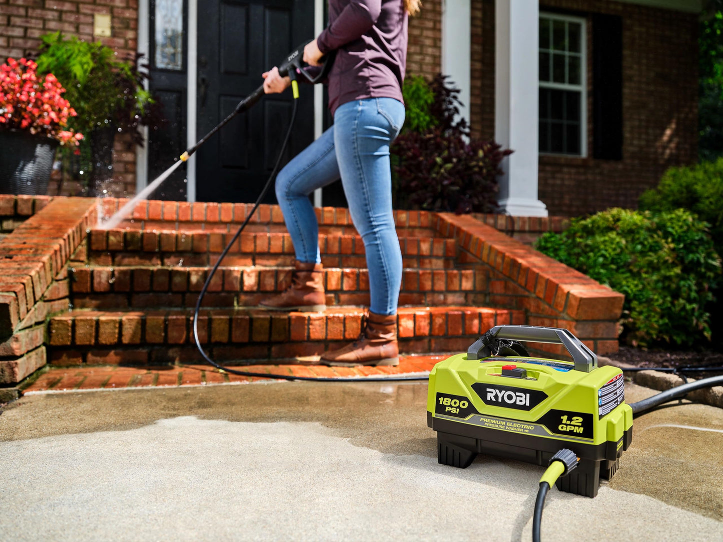 RYOBI Electric Pressure Washer 1,800 PSI 1.2 GPM