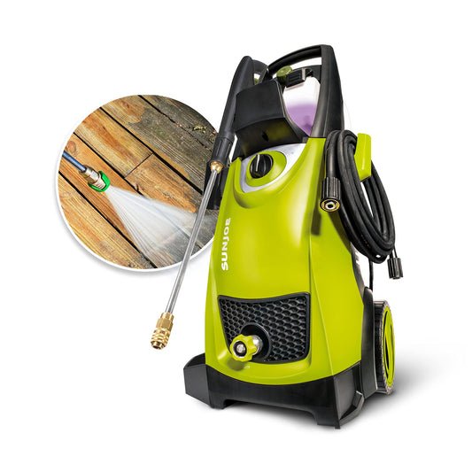 Sun Joe SPX3000 14.5-Amp Electric High Pressure Washer, Cleans Cars/Fences/Patios, Green