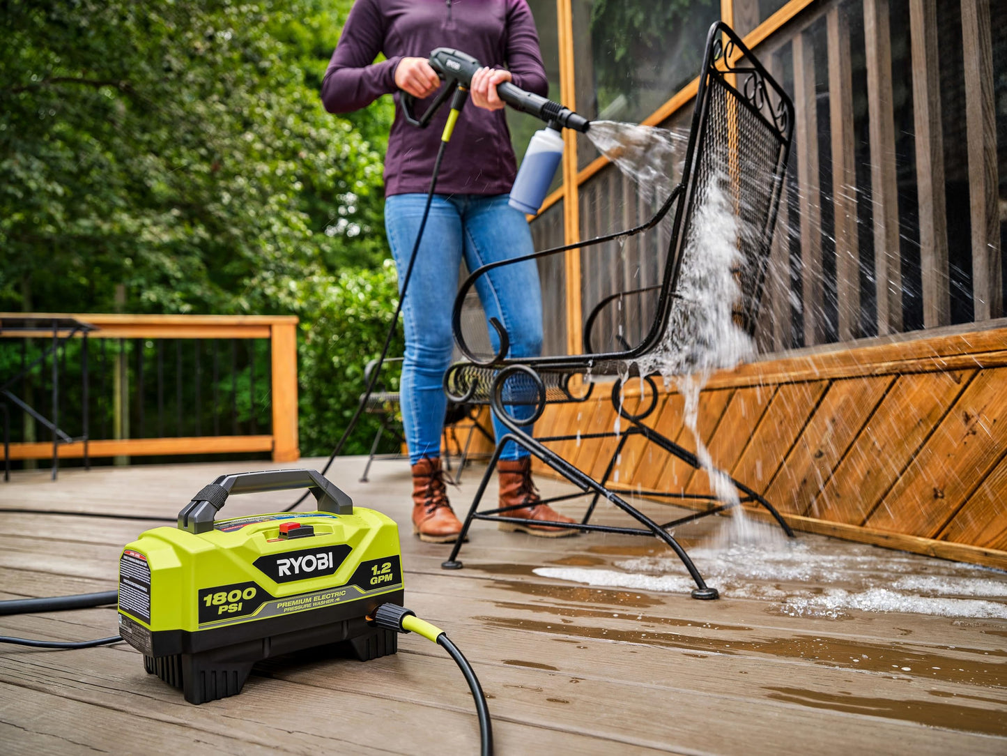 RYOBI Electric Pressure Washer 1,800 PSI 1.2 GPM